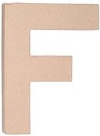 📝 darice paper mache letter f, 12 inches, natural - ideal for diy crafts and home decor logo