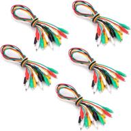 foraineam 50-piece test leads set with alligator clips in 5 vibrant colors, featuring double-ended insulated testing wire clips logo