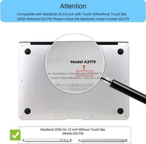 img 3 attached to 📁 OneGET 13 Inch MacBook Air 2018 Laptop Case A1932, 3-in-1 Plastic Hard Shell Case with Keyboard Cover and Clear Screen Protector - C20-01