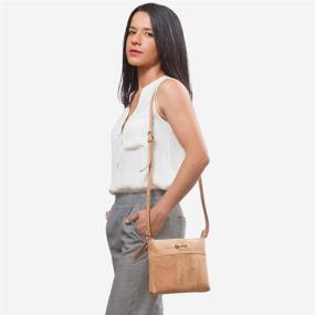 img 3 attached to 👜 Corkor Crossbody: Cruelty-Free Leather Women's Handbags & Wallets in Natural Crossbody Bags