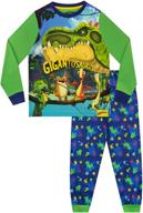 🦖 roar into bedtime fun with gigantosaurus boys pajamas: dinosaur-inspired & multicolored logo