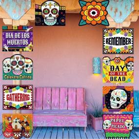 img 1 attached to Decoration Muertos Laminated Outdoor Mexican