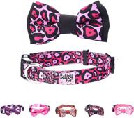 cutesy pet dog collar: adjustable bow, 4 designs & sizes, comfortable & strong! logo