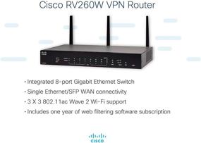 img 1 attached to 🔒 Cisco RV260W-A-K9-NA: Роутер с VPN идеального качества с 8 гигабитными портами Ethernet, беспроводным подключением Wireless-AC и пожизненной защитой брандмауэра.