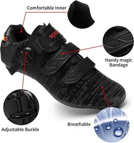 img 2 attached to 🚲 Wnogfkue Cycling Peloton Rotating Shoes Black39 Women's - Comfort and Performance in One!