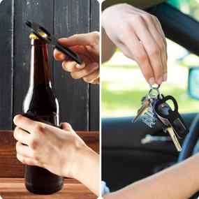 img 3 attached to Convenient and Versatile Portable Bottle Opener Keychain and Seat Belt Clip - Perfect Gifts for Men and Dads, Compact and Functional Stocking Stuffers