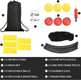 img 1 attached to 🏐 Ultimate Backyard Ball Game Set: 6 Balls, Durable Nets, Carry Bag, Portable Pump | Fun Roundnet Game for Outdoor & Indoor Fun | Perfect for Adults, Kids, Teens, Family | Lawn, Park, Beach, Tailgate