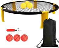 🏐 ultimate backyard ball game set: 6 balls, durable nets, carry bag, portable pump | fun roundnet game for outdoor & indoor fun | perfect for adults, kids, teens, family | lawn, park, beach, tailgate логотип