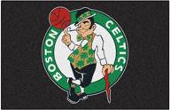 🏀 fanmats 11900 nba boston celtics starter rug: прочное лицо из нейлона, 19"x30" - официально лицензированный товар nba команды. логотип