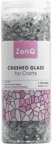img 2 attached to ✨ Придайте сияние своим художественным изделиям с помощью раздробленного стекла ZenQ для резинового искусства - 1,5 фунта.