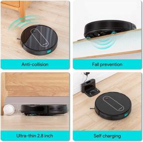 img 1 attached to Deenkee 1500PA Robot Vacuum: Powerful, Self-Charging Cleaner with 100 Mins Runtime and 6 Cleaning Modes