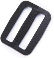 beadnova slide buckle 1 inch triglide slides: 30 piece diy set for strap belt backpack handbag - black logo