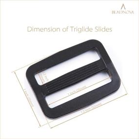 img 2 attached to BEADNOVA Slide Buckle 1 Inch Triglide Slides: 30 Piece DIY Set for Strap Belt Backpack Handbag - Black