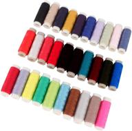 colorful assortment: ueetek 30pcs polyester yarn sewing quilting threads coils spool strings logo