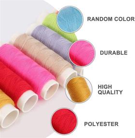 img 1 attached to Colorful Assortment: UEETEK 30pcs Polyester Yarn Sewing Quilting Threads Coils Spool Strings