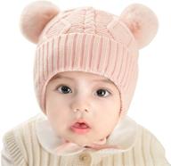 warm and stylish gzmm woolen winter earflap beanie hat for toddlers and infants logo