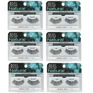 long-lasting and stylish: ardell fashion lashes #105, reusable for three weeks, in black (6 pack) logo