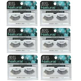 img 1 attached to Long-lasting and Stylish: Ardell Fashion Lashes #105, Reusable for Three Weeks, in Black (6 Pack)