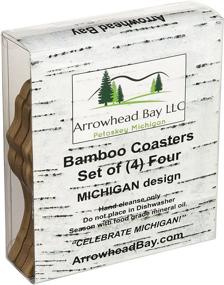 img 1 attached to 🌲 Michigan Arrowhead Bamboo Coaster Design