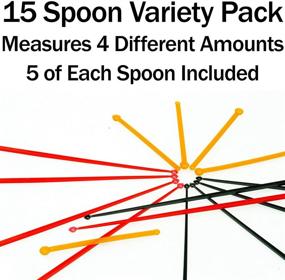 img 2 attached to 🥄 Static-Free Micro Scoop Variety Pack 6mg - 30mg Measuring Spoons 15 Pack. Sturdy & Mess-Free Nootropic Supplement Powder Measurement. 3 Sizes x 5 of Each Size Tiny Spoon by SuperDosing.