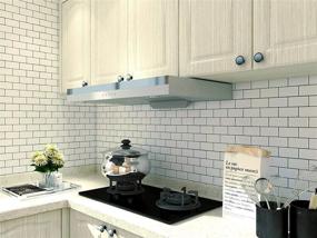 img 2 attached to 🔳 Art3d Self Adhesive 3D Wall Panels - Subway Backsplash, 12x12 inches (Set of 5)