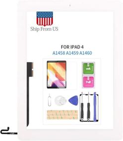 img 4 attached to 📱✨ iPad 4 4th Gen Screen Replacement | A1458 A1459 A1460 Digitizer Glass Panel with Home Button Repair Parts | Free Tempered Glass & Tools Kits