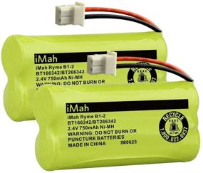 img 4 attached to iMah Ryme B1-2 BT166342/BT266342 2.4V 750mAh Ni-MH Battery Pack - Replacement for VTech Baby Monitor & Cordless Telephone, 2-Pack - Long-lasting Power & Performance!