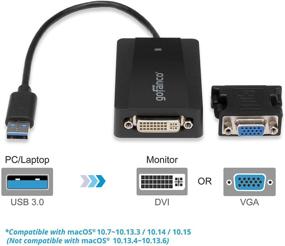img 2 attached to 🖥️ goFANCO USB 3.0 to DVI or VGA Video Graphics Card Adapter for Windows & Mac, Supports Multiple Monitors up to 2048x1152 (USB3DVI)