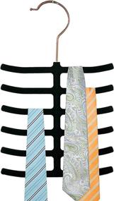 img 2 attached to 3-Pack Black Velvet Tie Hanger for Home Organization - Home Basics