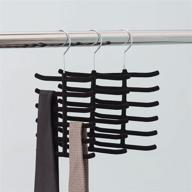 3-pack black velvet tie hanger for home organization - home basics logo