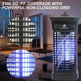 img 1 attached to 🦟 Homesuit Bug Zapper 15W: Powerful 4000V Mosquito Zapper for Indoor and Outdoor Use, Waterproof Insect Fly Trap, Electronic Light Bulb Lamp for Home Patio Backyard