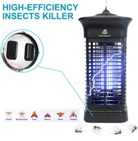 img 3 attached to 🦟 Homesuit Bug Zapper 15W: Powerful 4000V Mosquito Zapper for Indoor and Outdoor Use, Waterproof Insect Fly Trap, Electronic Light Bulb Lamp for Home Patio Backyard