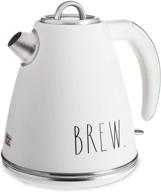 ☕ rae dunn electric water kettle - stainless steel coffee maker: 1.5l tea kettle with auto shut off, 1500w boiling power логотип