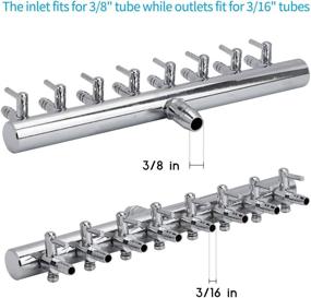 img 2 attached to 🐠 Pawfly 8-Way Chromium Copper Aquarium Air Flow Control Lever Valve: Efficient Fish Tank Splitter