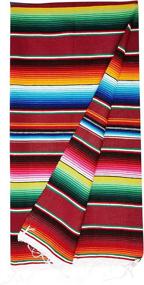 img 1 attached to Assorted Colorful Serape Blankets – Large Authentic Mexican Blankets