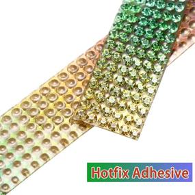 img 2 attached to Colorful DIY Crystal Ribbon Sticker with Hotfix Adhesive, 💎 6 Yards, 2mm Rhinestones, Perfect for Crafting, Phone Wrap Decoration Supplies