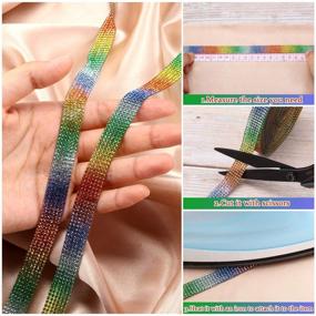 img 1 attached to Colorful DIY Crystal Ribbon Sticker with Hotfix Adhesive, 💎 6 Yards, 2mm Rhinestones, Perfect for Crafting, Phone Wrap Decoration Supplies