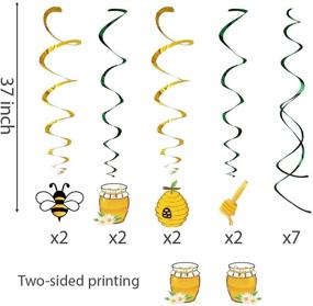 img 2 attached to 🐝 30 шт. Украшения "Полет пчелы" от Кристина Парадайс, декоративные подвесные завитки с медом, припасы для вечеринки оглашения пола, тематика пчеловода на день рождения, бумажный декор для вечеринки в честь малыша, подарки на День Пчелы для первого дня рождения мальчиков и девочек.