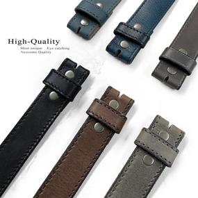 img 2 attached to Grain Leather Casual Jeans Belts - Premium Italian Men's Accessories