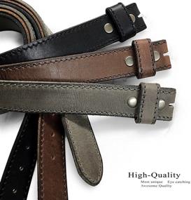 img 3 attached to Grain Leather Casual Jeans Belts - Premium Italian Men's Accessories