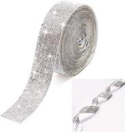 3 yards self-adhesive rhinestones: bling sticker ribbon for crafts, car arts, decoration - crystal rhinestones, glitter, diy fun! logo