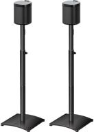 height adjustable speaker stands for sonos one, one sl, play:1 - set of 2 surround sound stands with cable management - 13.2 lbs loading capacity - mounting dream md5412 logo