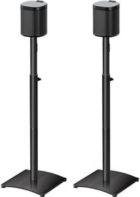 img 4 attached to Height Adjustable Speaker Stands for SONOS ONE, ONE SL, Play:1 - Set of 2 Surround Sound Stands with Cable Management - 13.2 LBS Loading Capacity - Mounting Dream MD5412