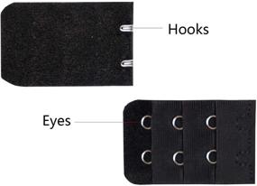 img 1 attached to 🧵 Convenient Willrain Sewing Hooks and Eyes Closure Set - 60 Pairs for Bra, Clothing, Trousers, Skirts, and DIY Crafts – 3 Sizes (Silver Black)