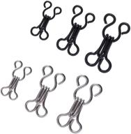 🧵 convenient willrain sewing hooks and eyes closure set - 60 pairs for bra, clothing, trousers, skirts, and diy crafts – 3 sizes (silver black) logo