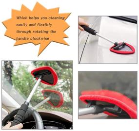 img 2 attached to 🧹 Sporacingrts Windshield Wiper Window Cleaning Tool - Easy-to-Use with Retractable Handle, Detachable