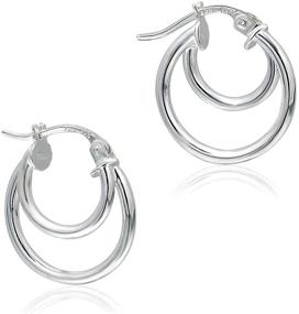 img 4 attached to 💎 Sterling Polished Round Tube Earrings: Elegant Girls' Jewelry with Perfect Diameter for Stylish Earrings