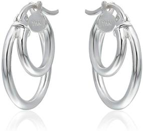 img 3 attached to 💎 Sterling Polished Round Tube Earrings: Elegant Girls' Jewelry with Perfect Diameter for Stylish Earrings