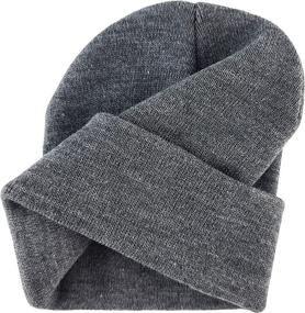 img 2 attached to 🧢 BRUCERIVER Classic Slouchy Elasticity Beanie Cap Knit Hats: Unisex Comfort & Style