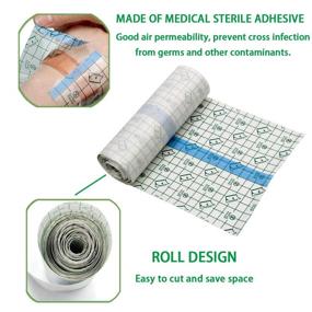 img 2 attached to 🩹 Tattoo Aftercare Bandage Roll 6"x 2 Yard - Waterproof Transparent Film for Optimal Tattoo Healing and Skin Repair - Adhesive Tattoo Supply Wrap